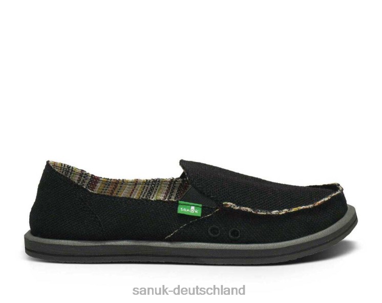 Sanuk Donna Hanf Schwarz 8HVBP16 - Sanuk Donna Deutschland
