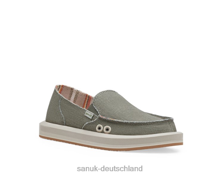 Sanuk Donna St. Hanf rauchige Olive 8HVBP8 - Sanuk Donna Deutschland
