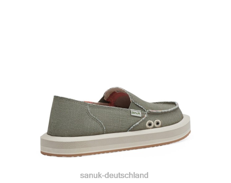 Sanuk Donna St. Hanf rauchige Olive 8HVBP8 - Sanuk Donna Deutschland