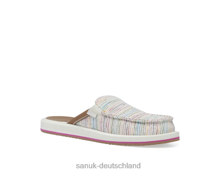 Sanuk Du hast meine Backst-Sommerschnur Regenbogen 8HVBP28 - Sanuk Donna Deutschland