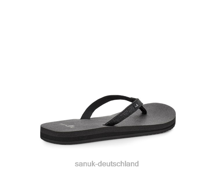 Sanuk Yoga-Freude funkeln schwarzer Glanz 8HVBP64 - Sanuk Donna Deutschland