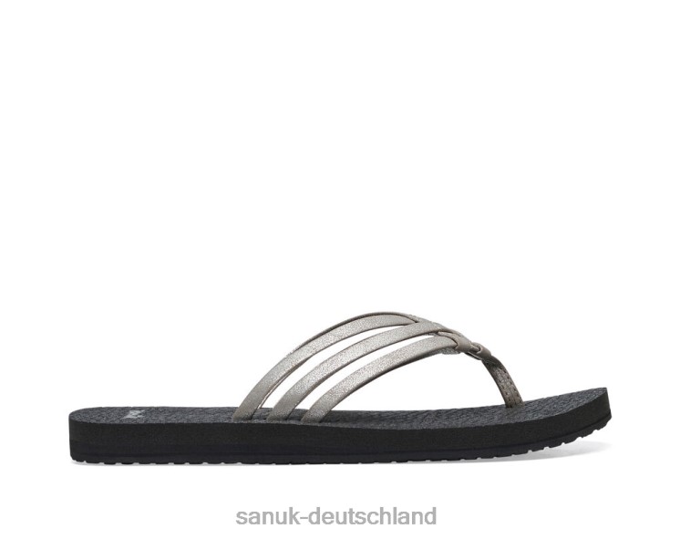 Sanuk Yoga sandig metallisch Silber 8HVBP54 - Sanuk Sandalen Deutschland