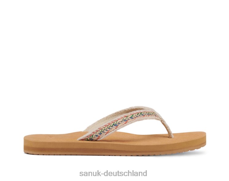 Sanuk Frandy Jute natürliches Multi 8HVBP89 - Sanuk Deutschland