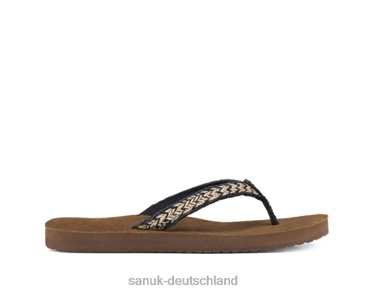 Sanuk Fransenjute schwarz-braun schwarz/braun 8HVBP88 - Sanuk Donna Deutschland