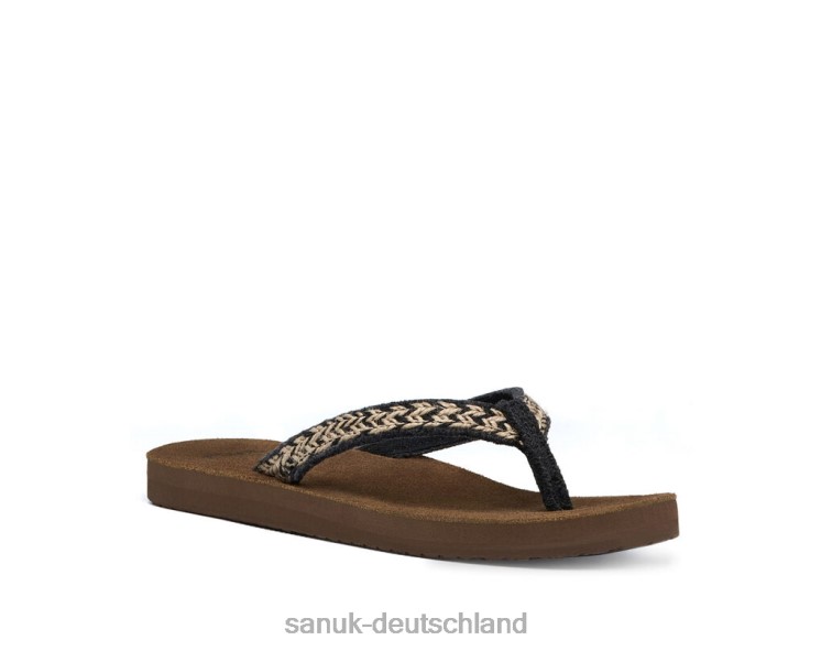 Sanuk Fransenjute schwarz-braun schwarz/braun 8HVBP88 - Sanuk Donna Deutschland