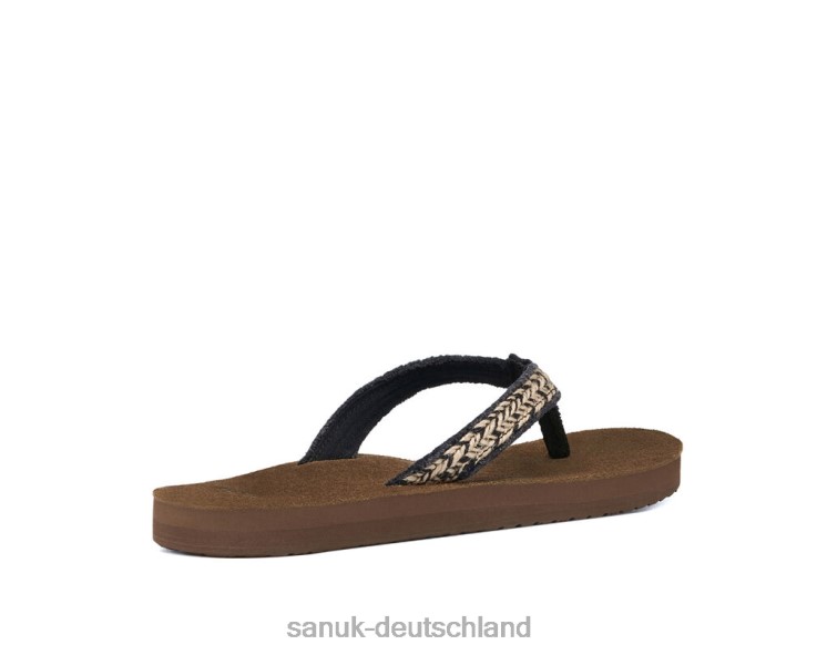 Sanuk Fransenjute schwarz-braun schwarz/braun 8HVBP88 - Sanuk Donna Deutschland
