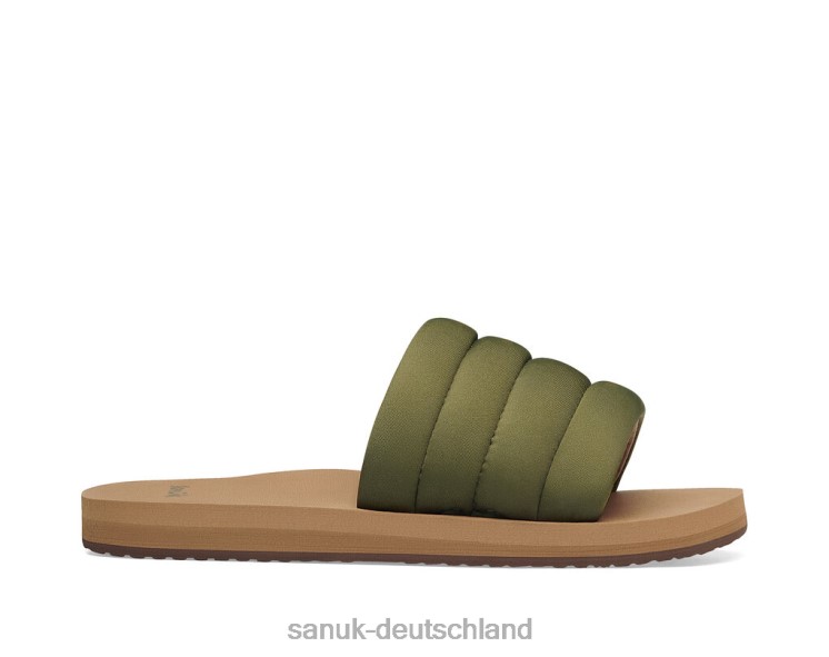 Sanuk Puff-n-Slide-St dunkles Oliv 8HVBP85 - Sanuk Deutschland
