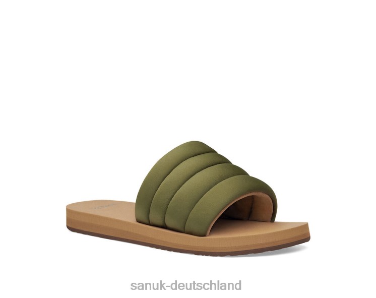 Sanuk Puff-n-Slide-St dunkles Oliv 8HVBP85 - Sanuk Deutschland