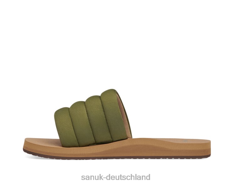 Sanuk Puff-n-Slide-St dunkles Oliv 8HVBP85 - Sanuk Deutschland
