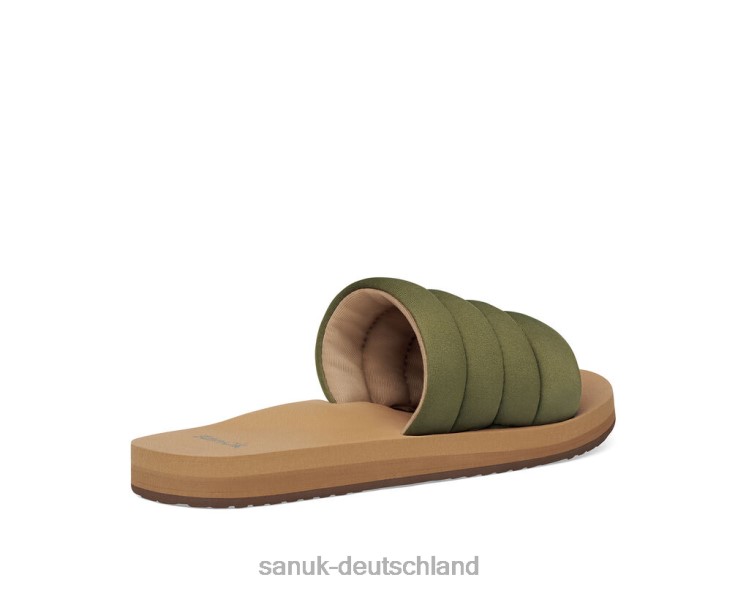 Sanuk Puff-n-Slide-St dunkles Oliv 8HVBP85 - Sanuk Deutschland