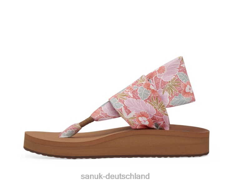 Sanuk Schlingenstich Mittelform Hibiskus rosa multi 8HVBP104 - Sanuk Donna Deutschland