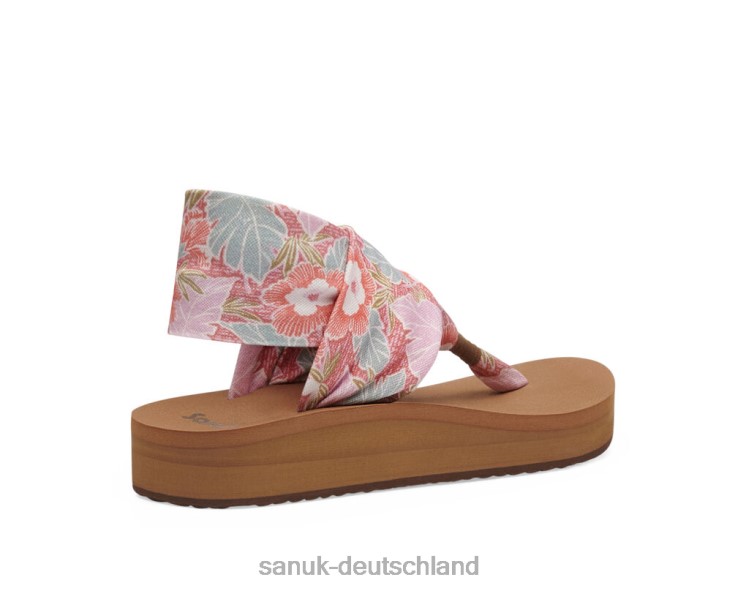 Sanuk Schlingenstich Mittelform Hibiskus rosa multi 8HVBP104 - Sanuk Donna Deutschland