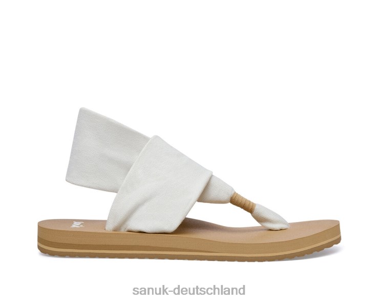 Sanuk Tragetuch weiß-braun weiß/braun 8HVBP90 - Sanuk Sandalen Deutschland