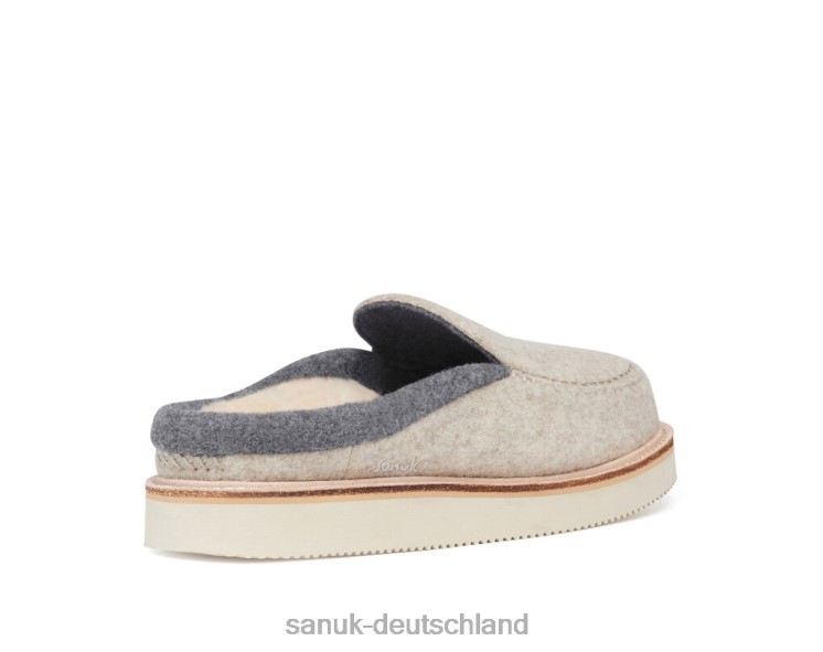 Sanuk Cozy Vibe Slipper aus Wolle Haferflocken 8HVBP114 - Sanuk Sandalen Deutschland
