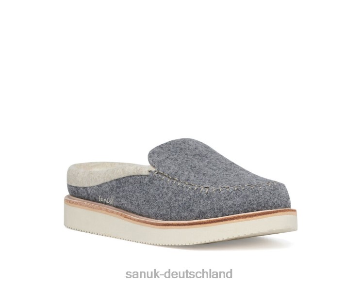 Sanuk Cozy Vibe Slipper aus Wolle Holzkohle 8HVBP108 - Sanuk Donna Deutschland