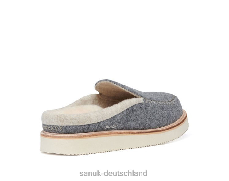 Sanuk Cozy Vibe Slipper aus Wolle Holzkohle 8HVBP108 - Sanuk Donna Deutschland