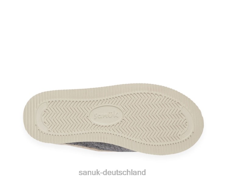Sanuk Cozy Vibe Slipper aus Wolle Holzkohle 8HVBP108 - Sanuk Donna Deutschland