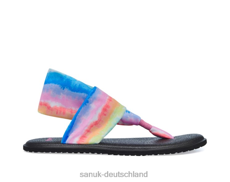 Sanuk Yoga-Sling Burst Tie Dye Regenbogen 8HVBP234 - Sanuk Sandalen Deutschland