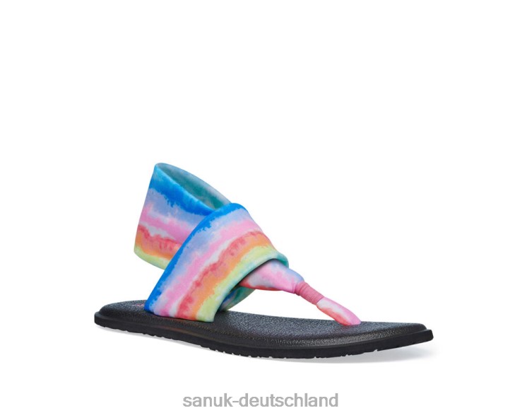 Sanuk Yoga-Sling Burst Tie Dye Regenbogen 8HVBP234 - Sanuk Sandalen Deutschland