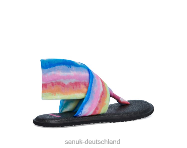 Sanuk Yoga-Sling Burst Tie Dye Regenbogen 8HVBP234 - Sanuk Sandalen Deutschland