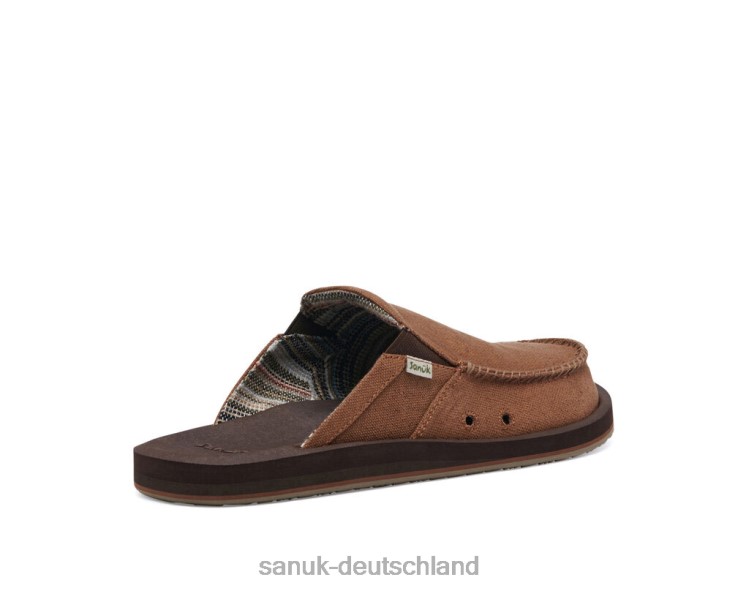 Sanuk Du hast meinen Rücken, St. Hanf braun 8HVBP122 - Sanuk Sandalen Deutschland