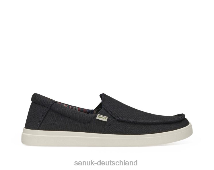 Sanuk Nebenerwerb 2 Hanf Schwarz 8HVBP134 - Sanuk Sandalen Deutschland
