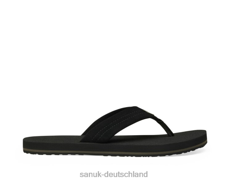Sanuk Biergemütliches Stacker-Wildleder Schwarz 8HVBP192 - Sanuk Donna Deutschland