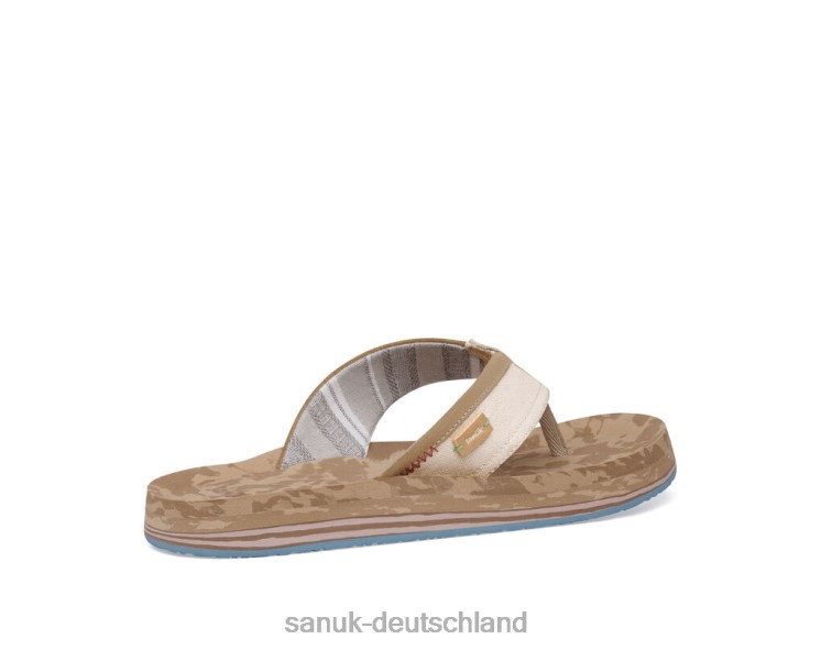 Sanuk Große Schwellmasche plus Streifen bräunen 8HVBP165 - Sanuk Deutschland