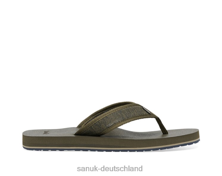 Sanuk zickiges Netz Olive 8HVBP208 - Sanuk Donna Deutschland