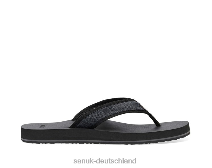 Sanuk zickiges Netz Schwarz 8HVBP189 - Sanuk Deutschland